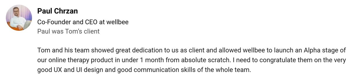 Paul_Chrzan testimonial