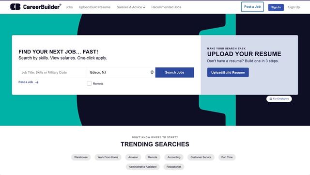 CareerBuilder website screenshot