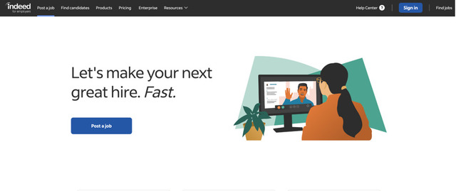 Indeed website screenshot