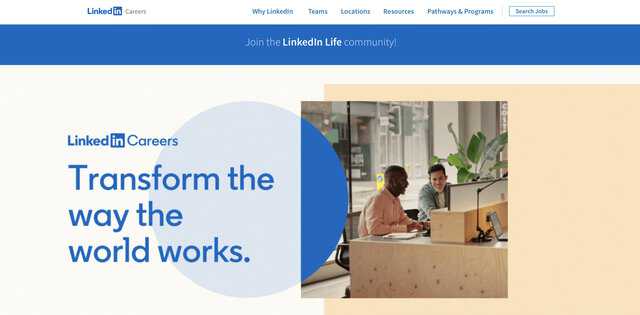 LinkedIn website screenshot