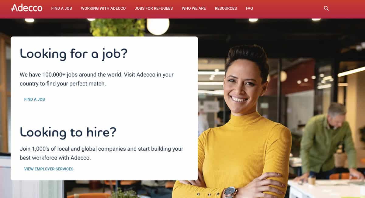 Adecco website