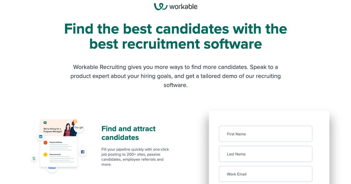 Workable website