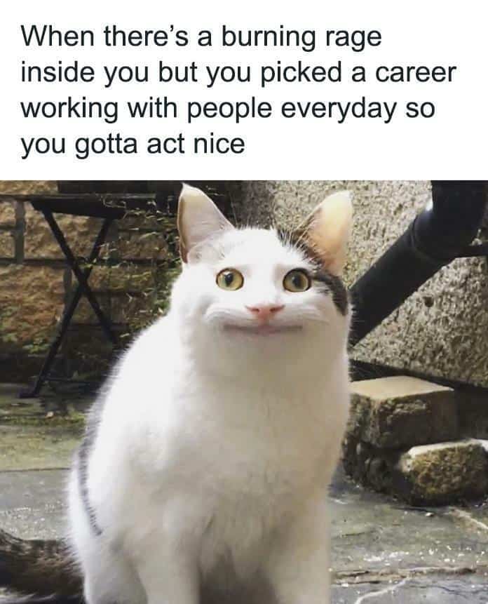 Acting nice meme