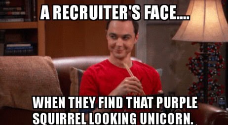 Recruiter smiling meme