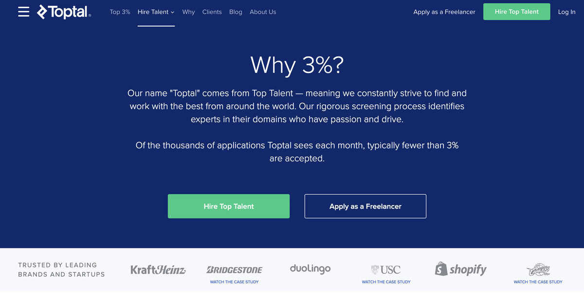 Toptal website