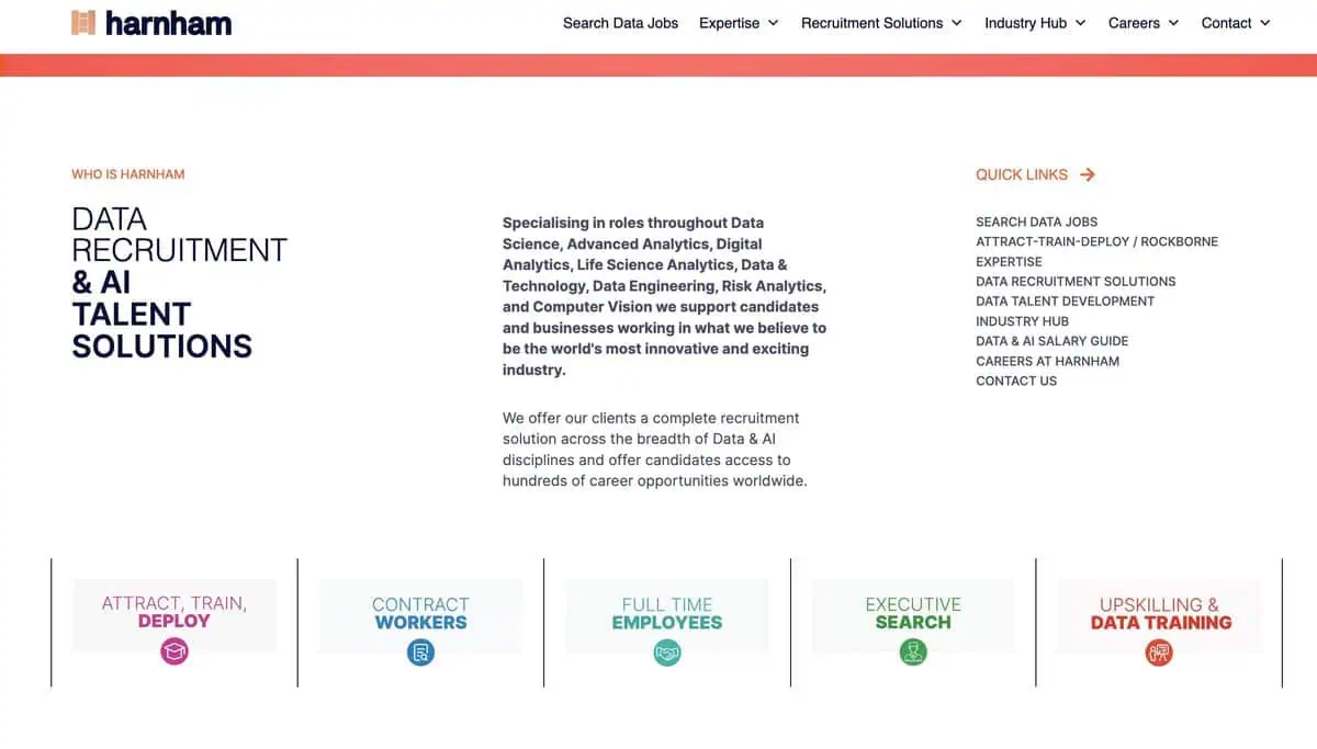 Harnham website screenshot
