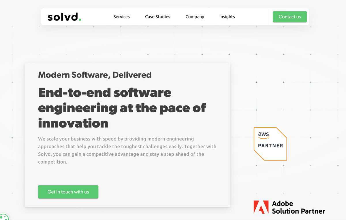 Solvd website screenshot