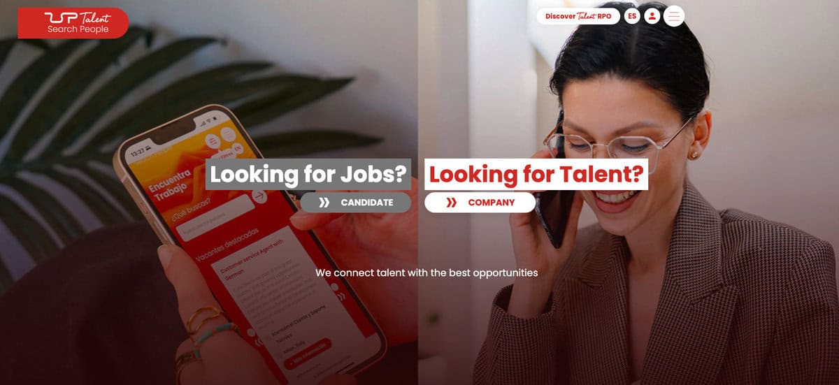 Talent Search People website screenshot