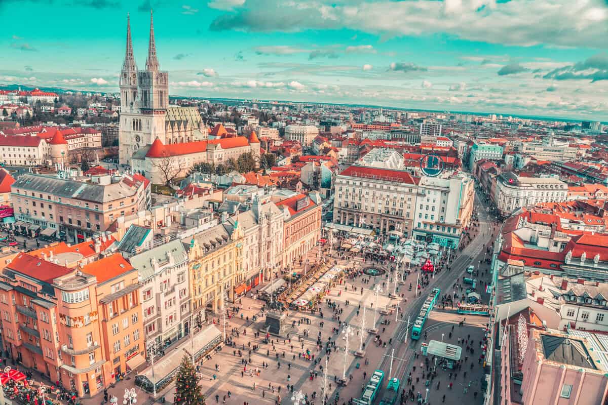 Zagreb view panoramic