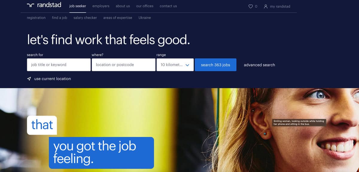 Randstad website