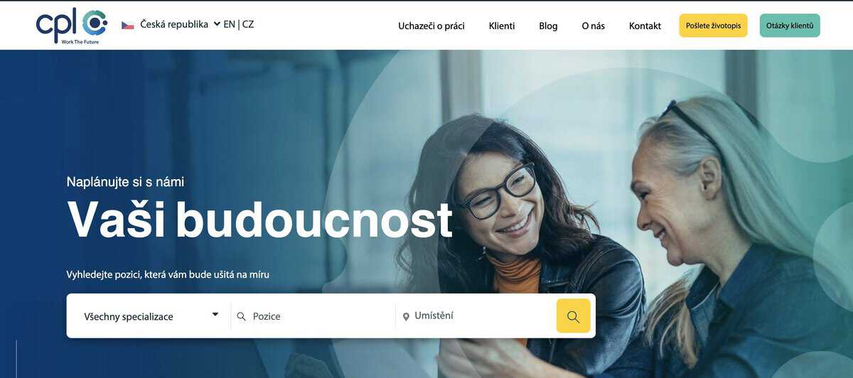 Cpl Czech Republic website screenshot