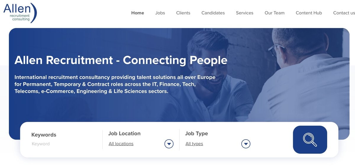 Allen Recruitment website