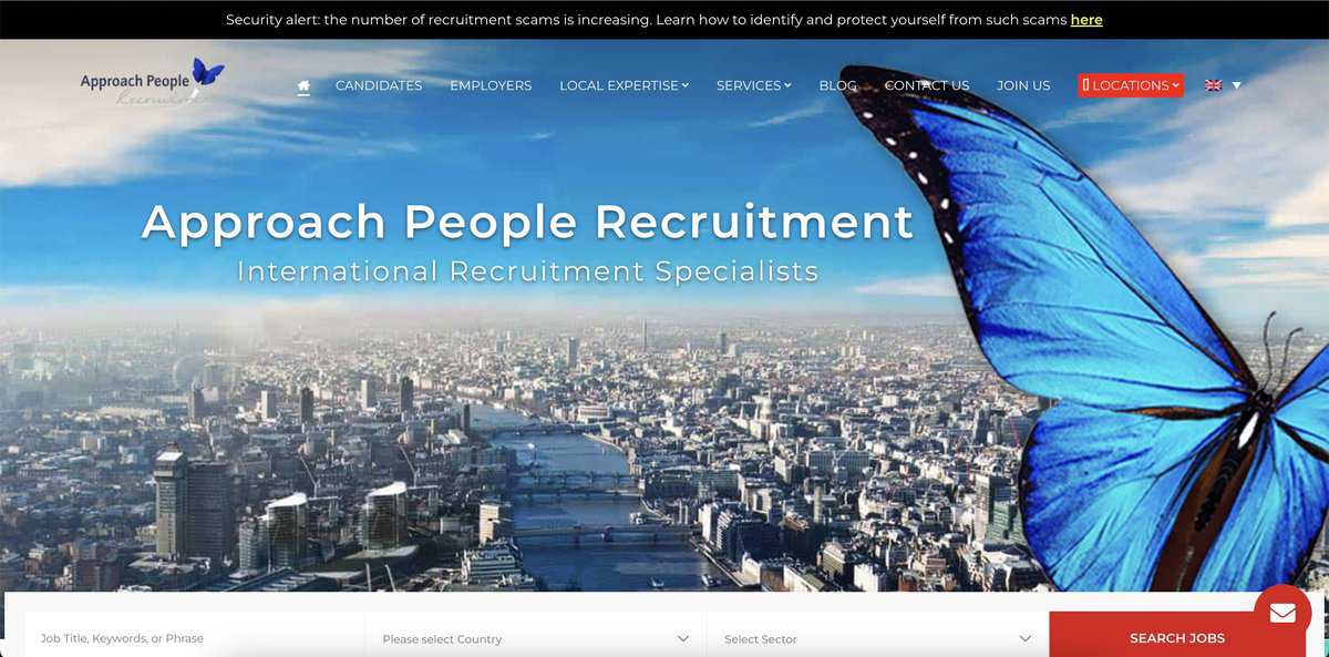 Approach People Recruitment website screenshot