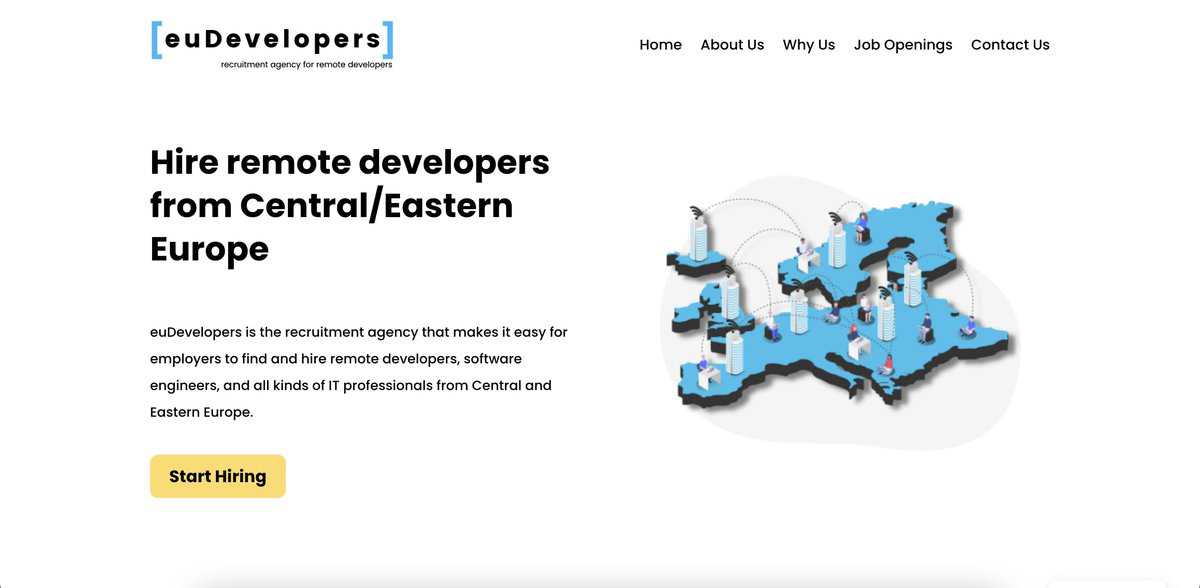 Eudevelopers website screenshot