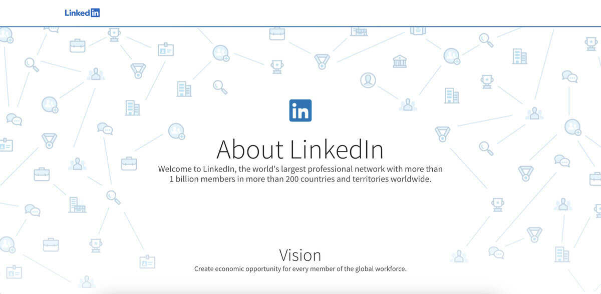 LinkedIn website screenshot