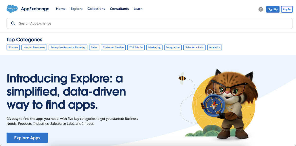 Salesforce AppExchange website screenshot