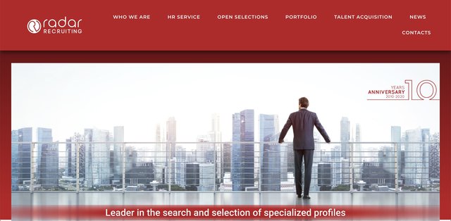 Radar Consulting Italia website screenshot