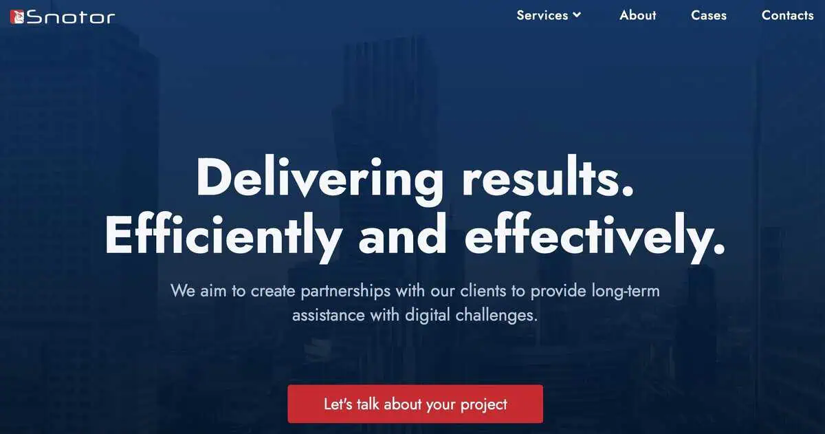 Snotor webpage