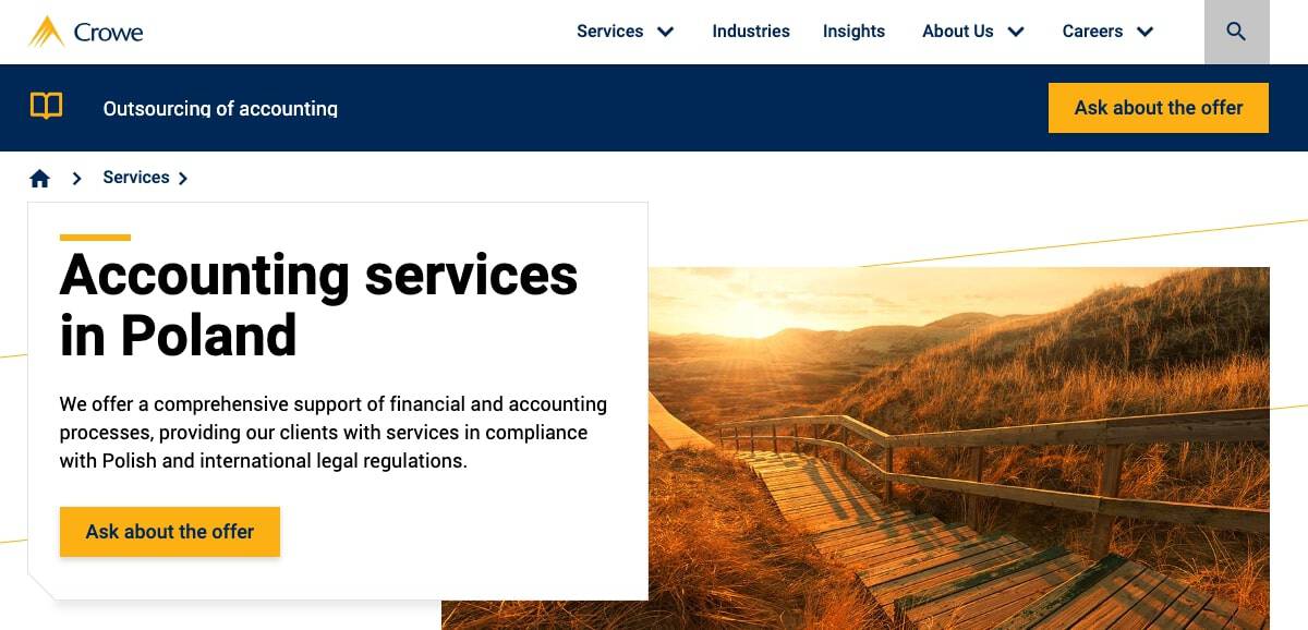 Crowe Poland website