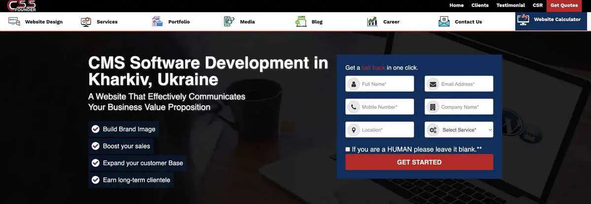 XL webpage