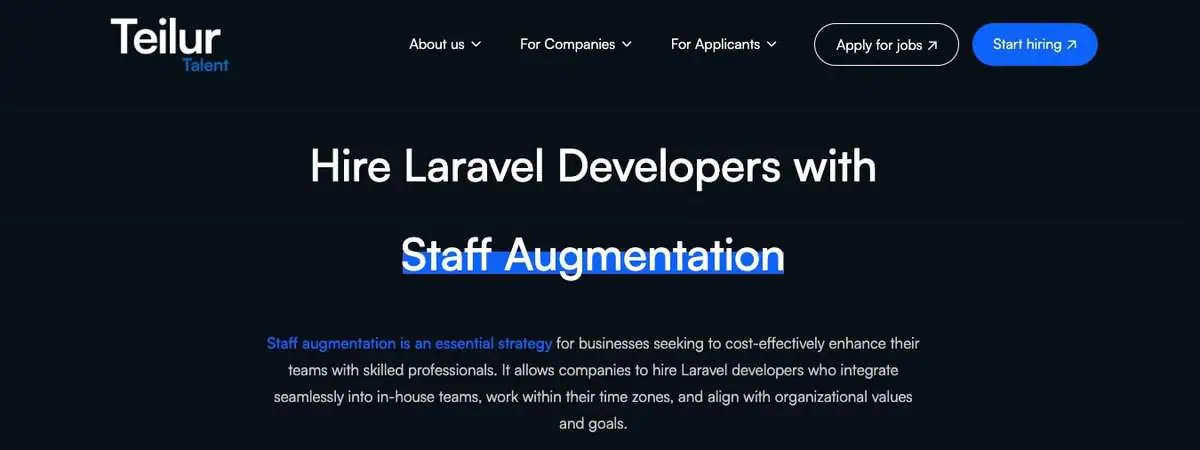 Teilur Talentwebpage
