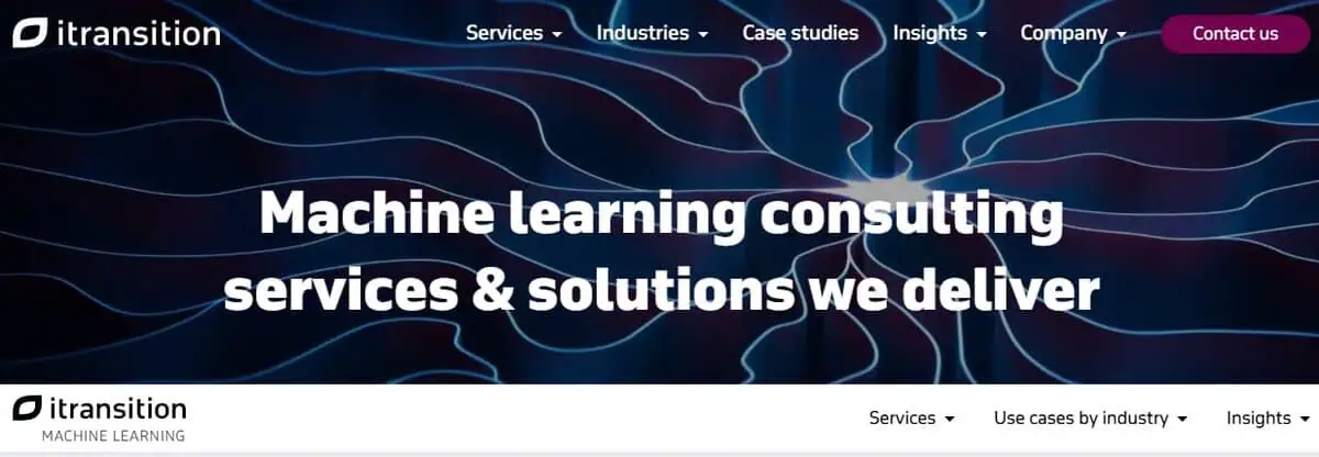 Itransition webpage