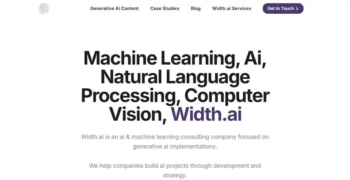 width.ai webpage