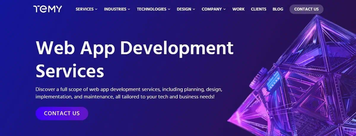 Temy webpage