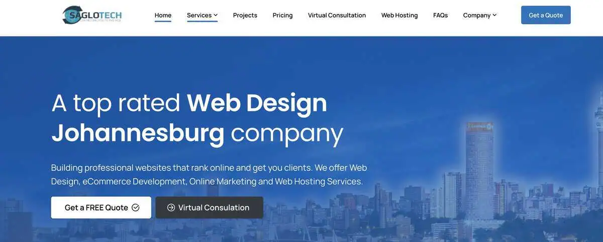 Saglotech webpage