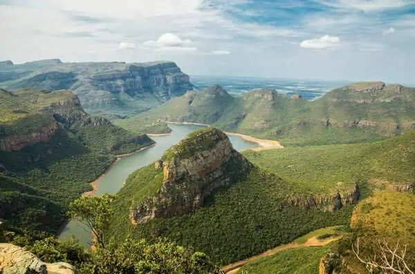 South Africa landscape view from above.
