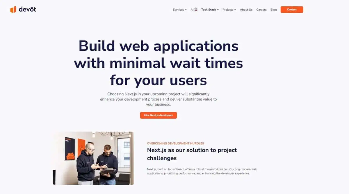 Devōt webpage