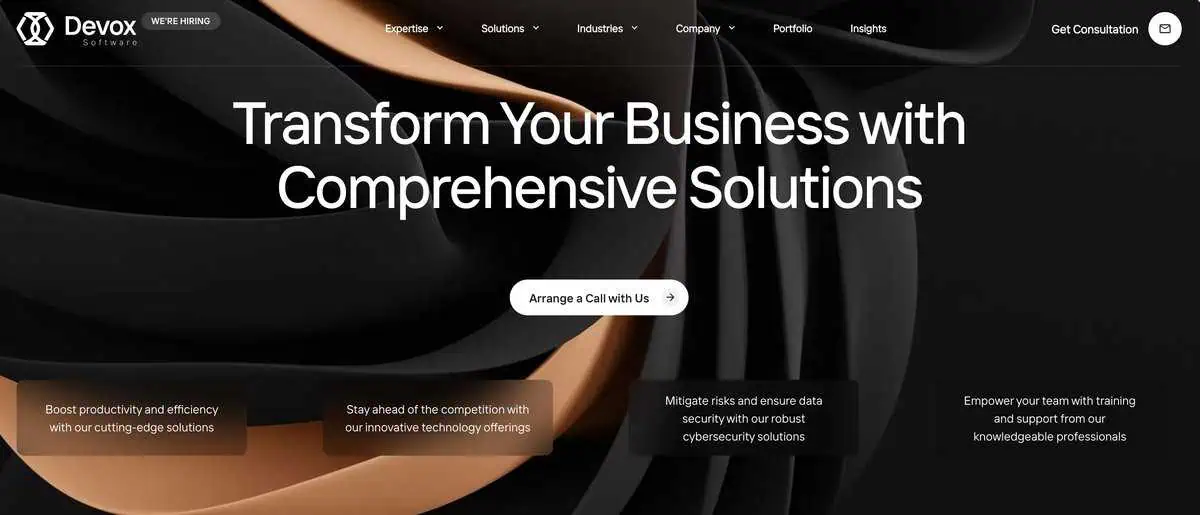 Devox Software webpage