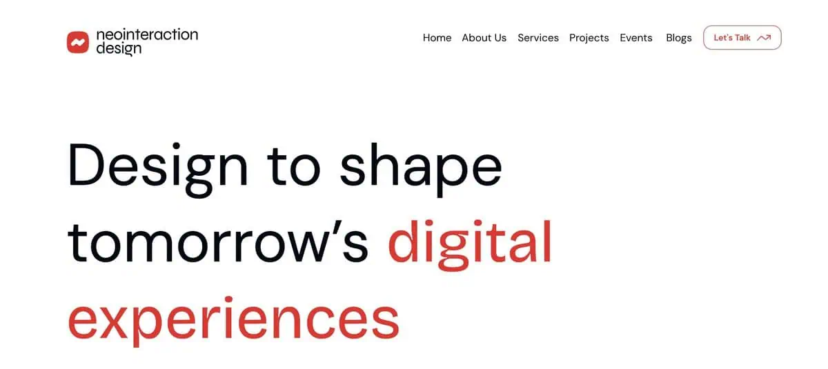 Neointeraction Design webpage