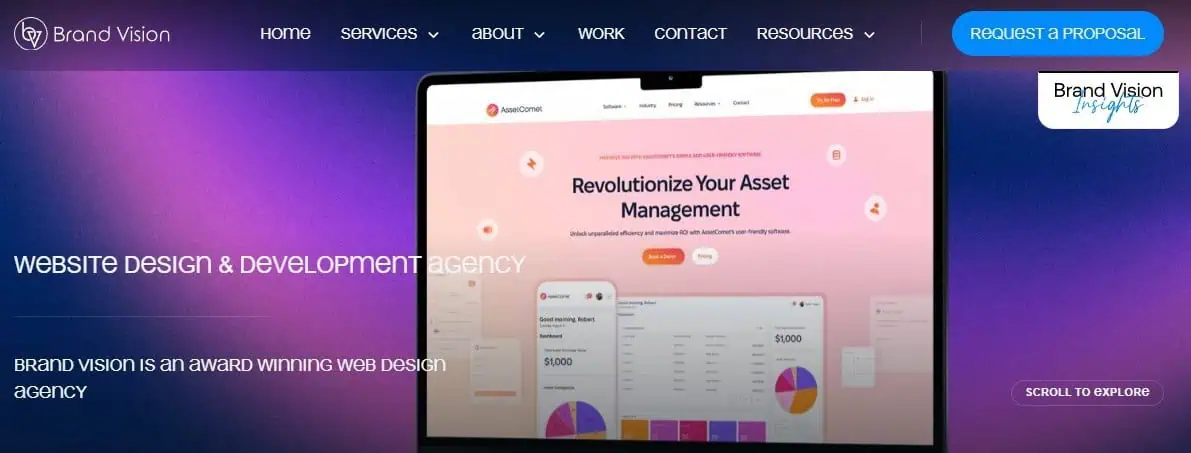 Brand webpage