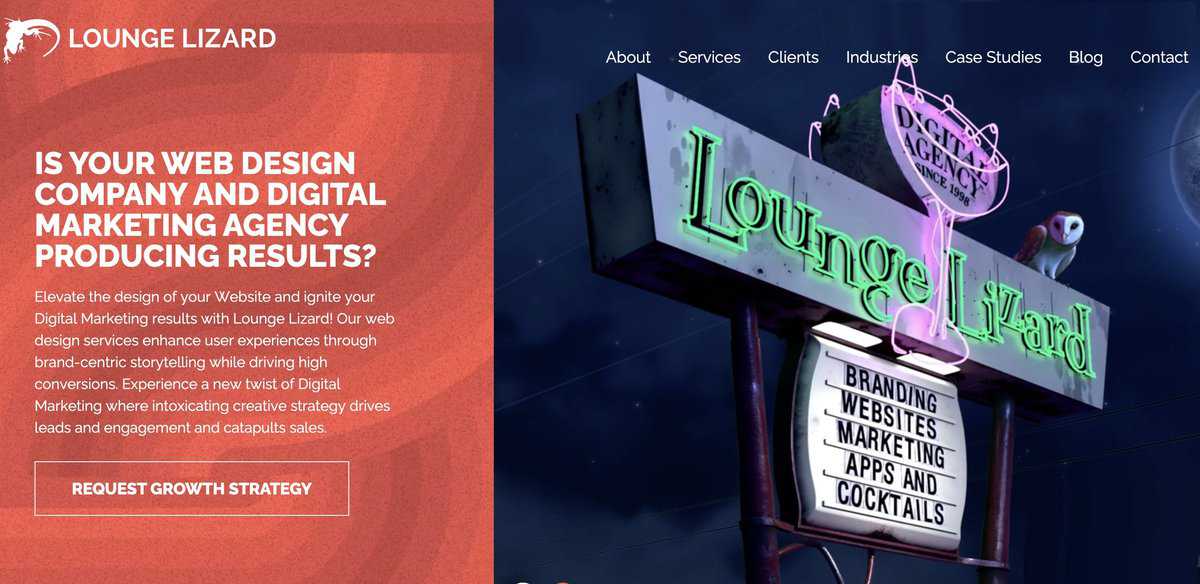 Lounge Lizard webpage testimonial