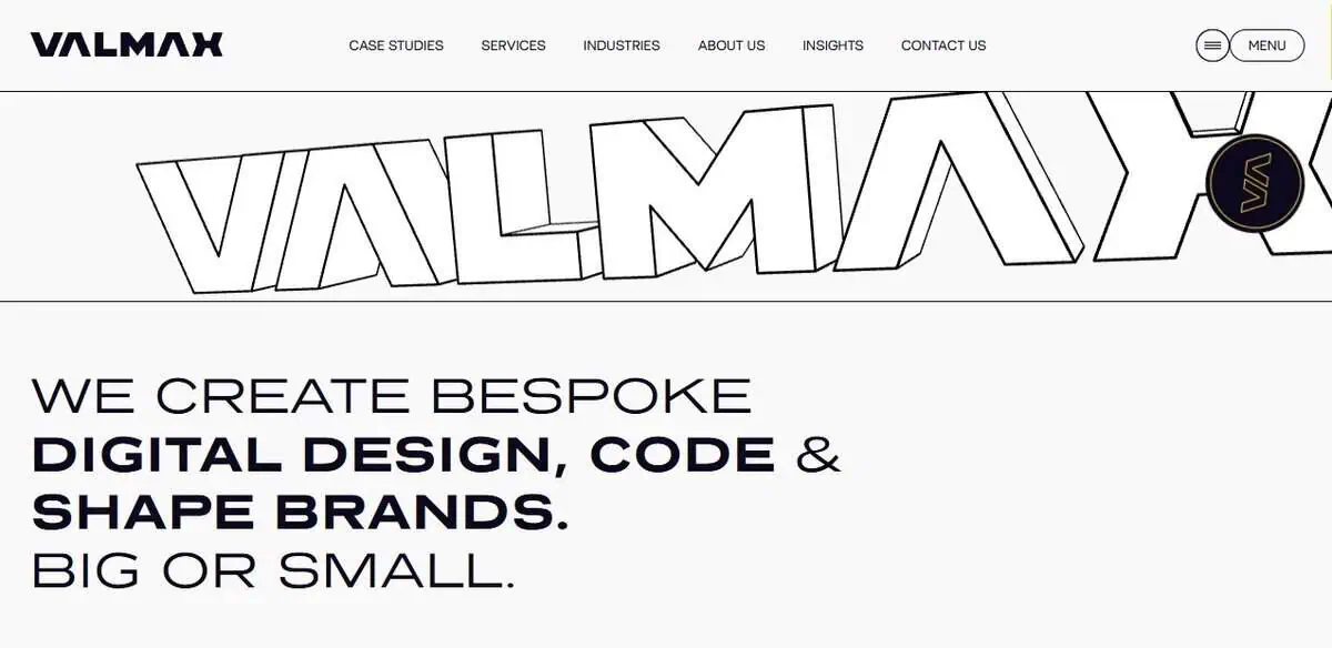 Valmax Digital webpage