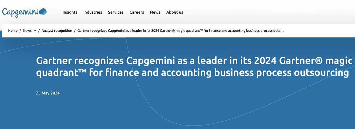 Capgemini webpage