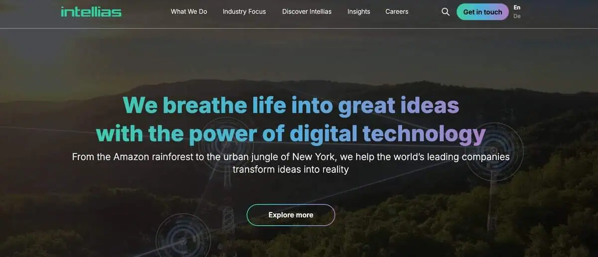 intellias webpage