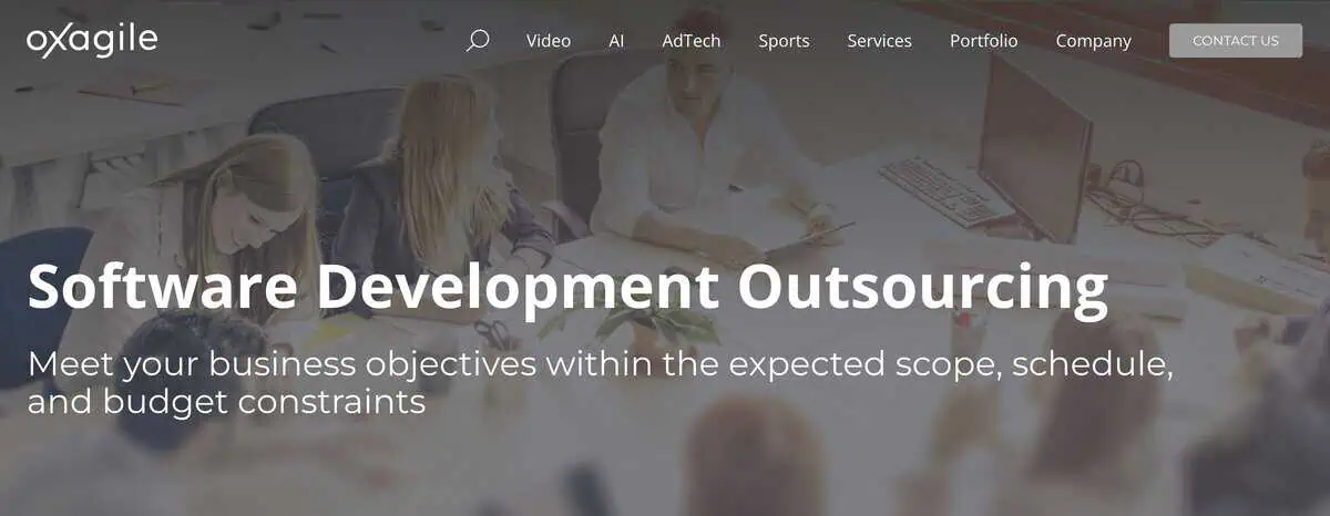 oxagile website image