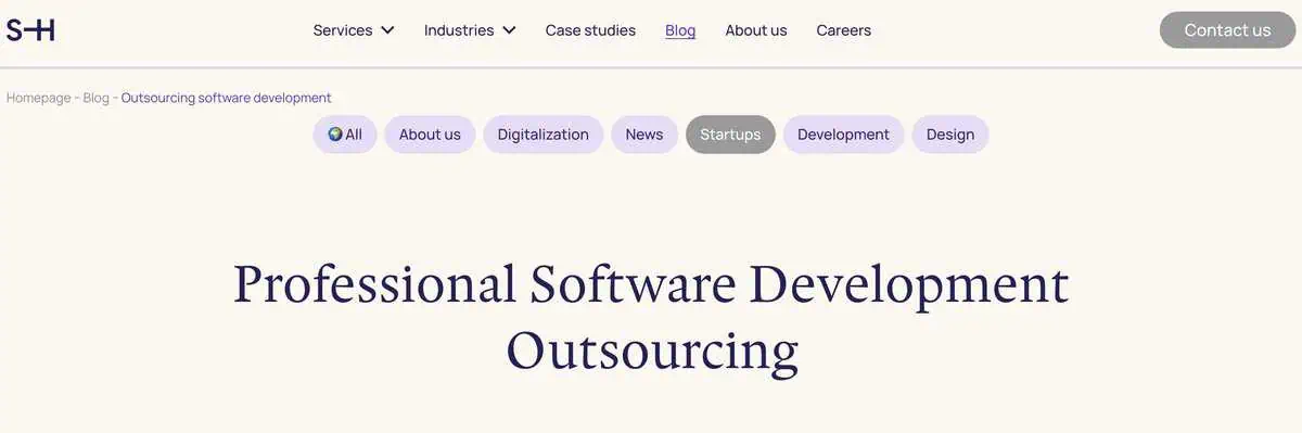 startup House website image