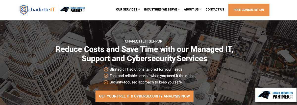 CharlotteIT Webpage testimonial