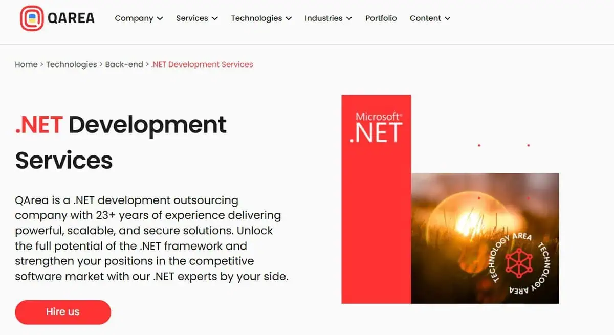 QArea Webpage