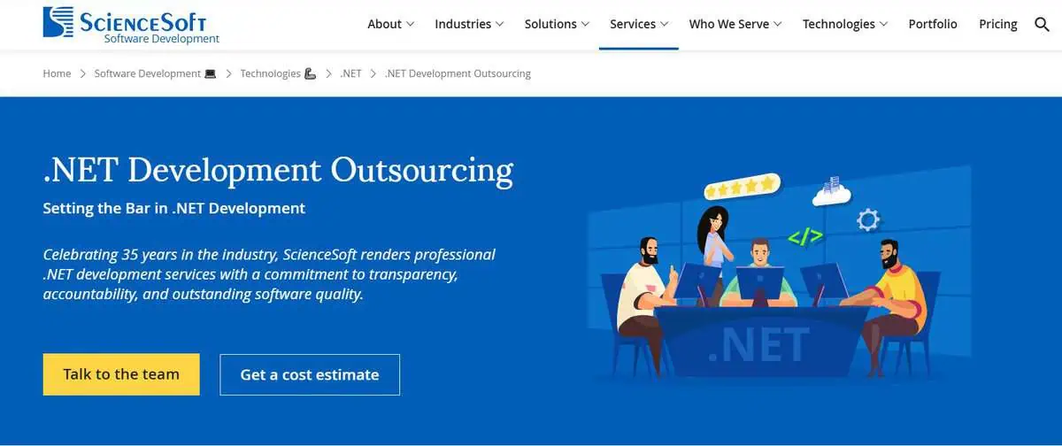 ScienceSoft Webpage