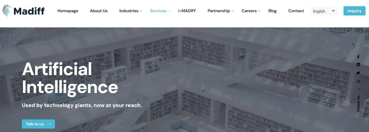 Madiff webpage