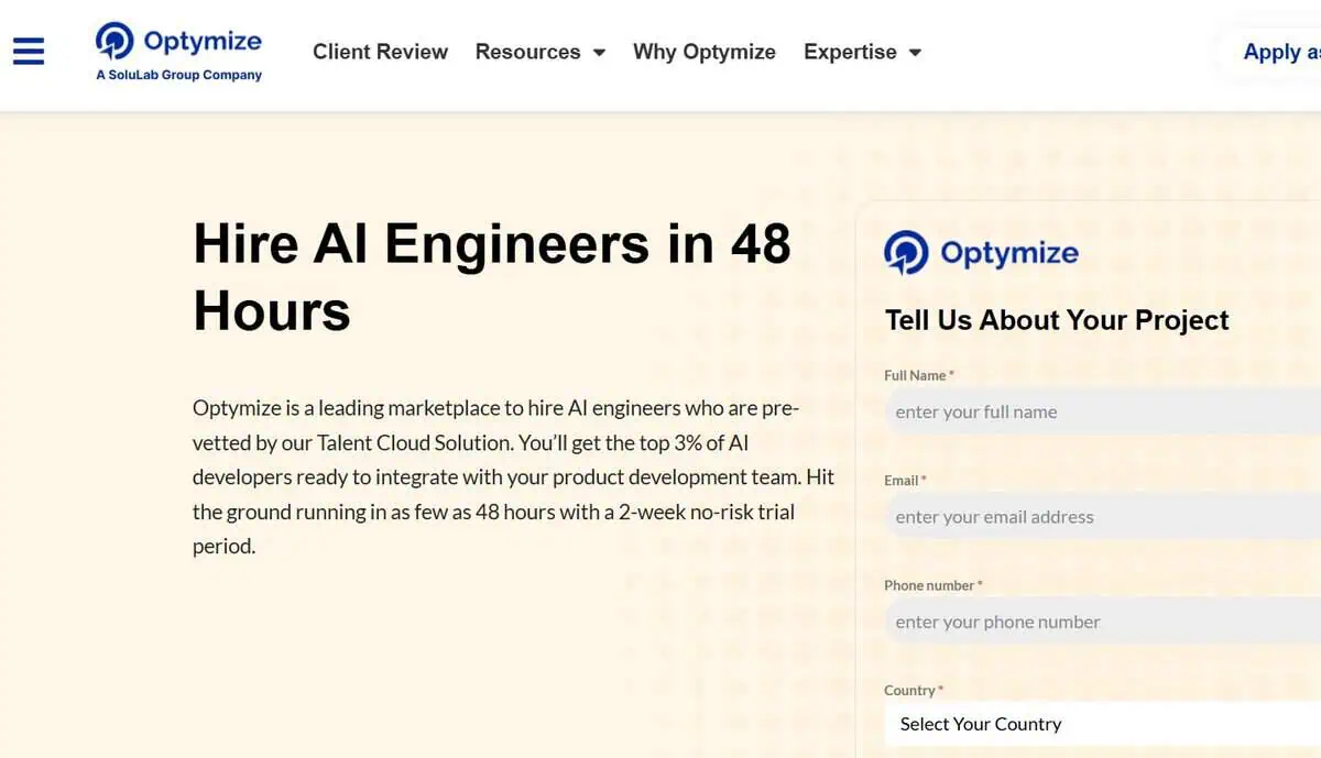 Optymize webpage