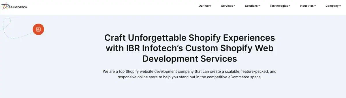 IBR Infotech webpage