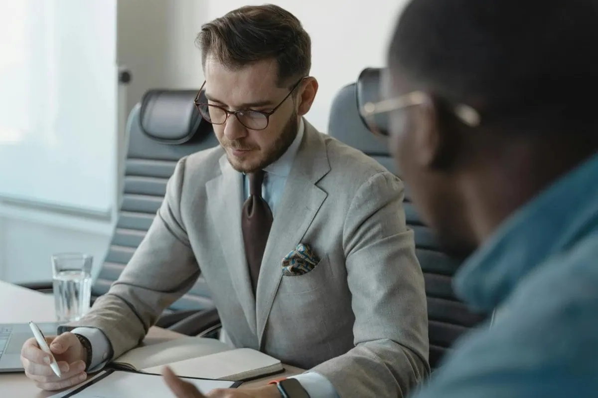 Two men having a job interview