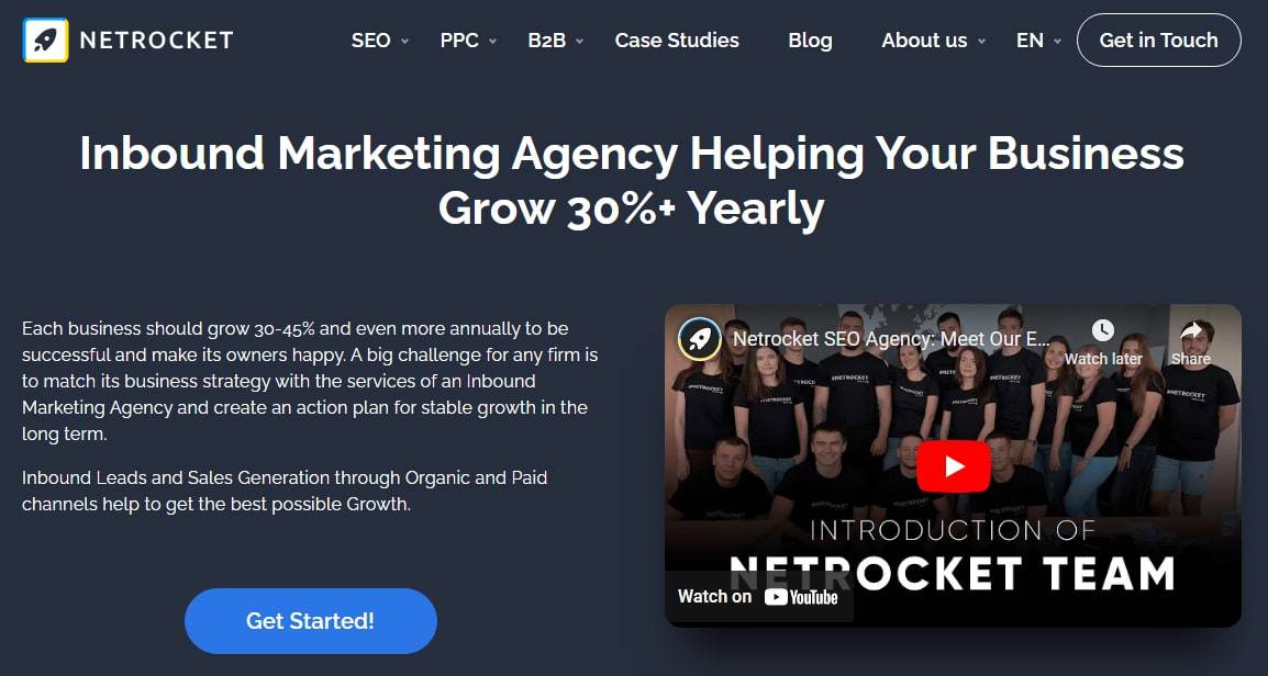 Netrocket Webpage testimonial