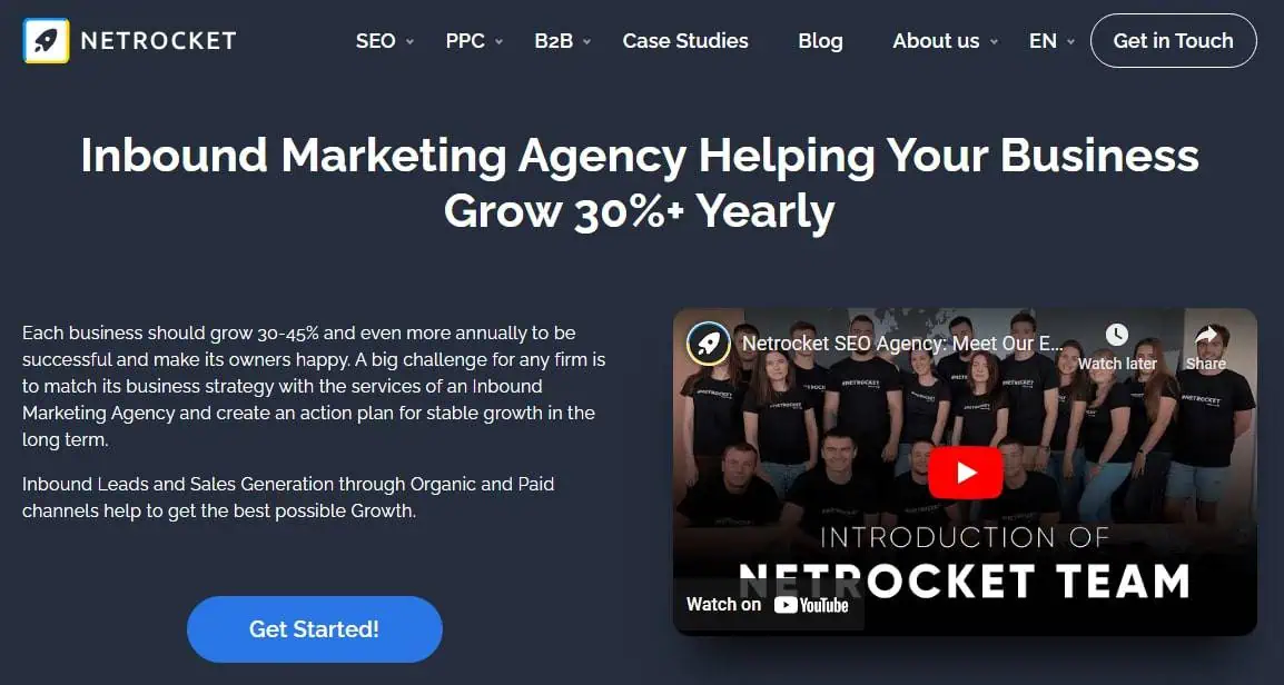Netrocket Webpage