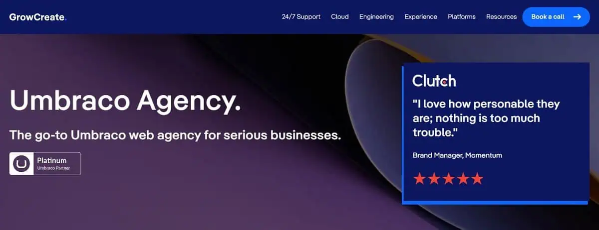 GrowCreate webpage